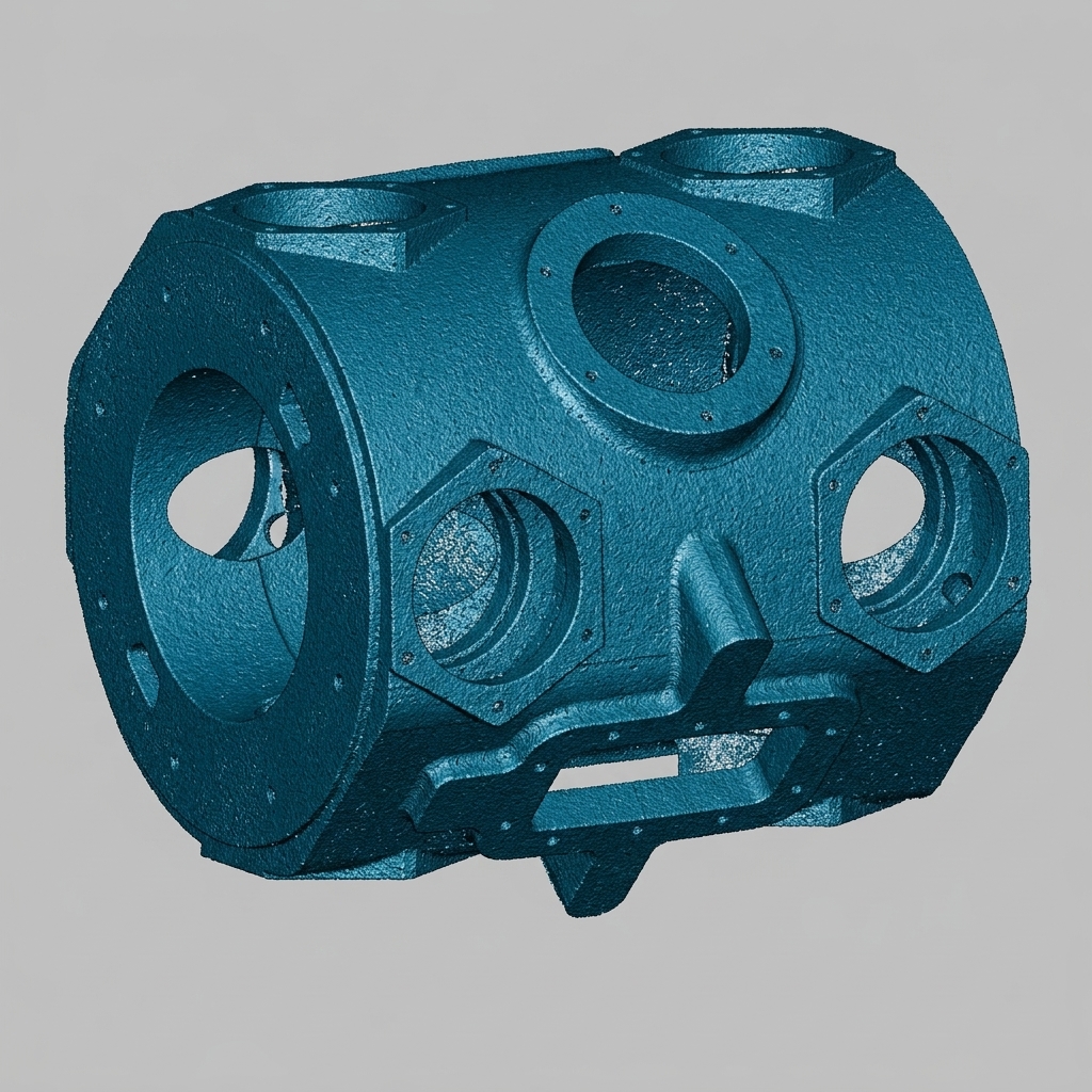 Reciprocating Compressor Housing (View 3) 3D Scan Data